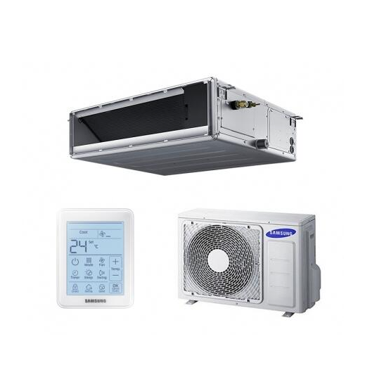 SAMSUNG MSP KANALINIO (HEE) TIPO VIDUTINIO SLĖGIO 10.0/11.2KW ORO KONDICIONIERIAUS KOMPLEKTAS (TRIFAZIS ĮRENGINYS) SU LAIDINIU PULTELIU