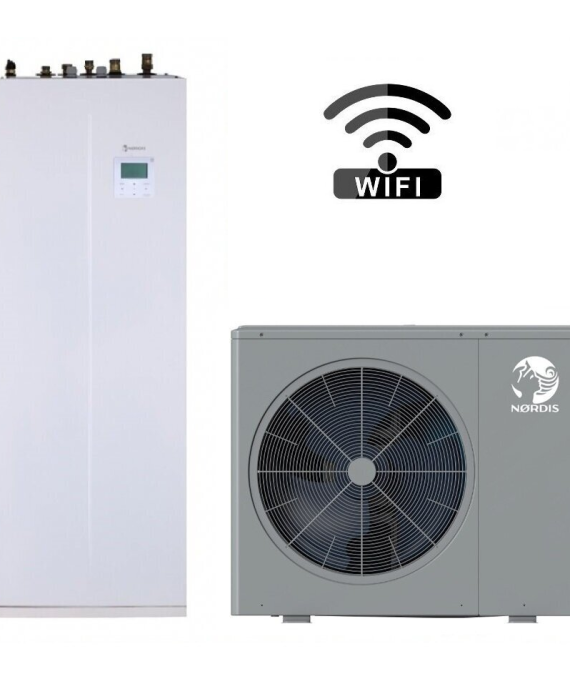 Šilumos siurblys oras/vanduo Nordis Optimus Pro Split HOP12W / HOP160/240IDU3 12,1/12,0kW