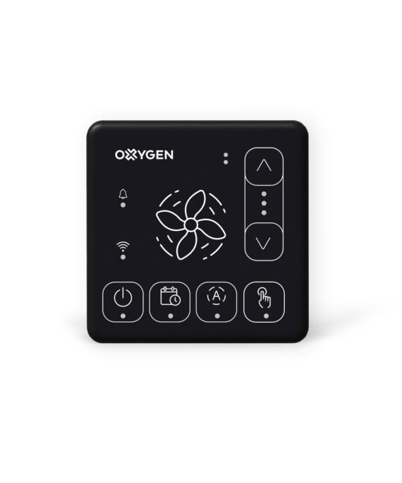 Oxygen rekuperatoriaus Easy pultas su WiFi ir Bluetooth juodas