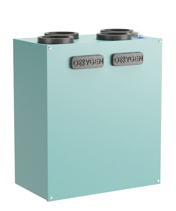 Plokštelinis rekuperatorius Oxygen Easy V200 sieninis su integruotu CO2 davikliu